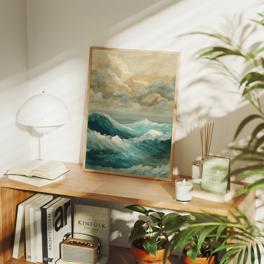 Sea Memory In Wooden Frame
