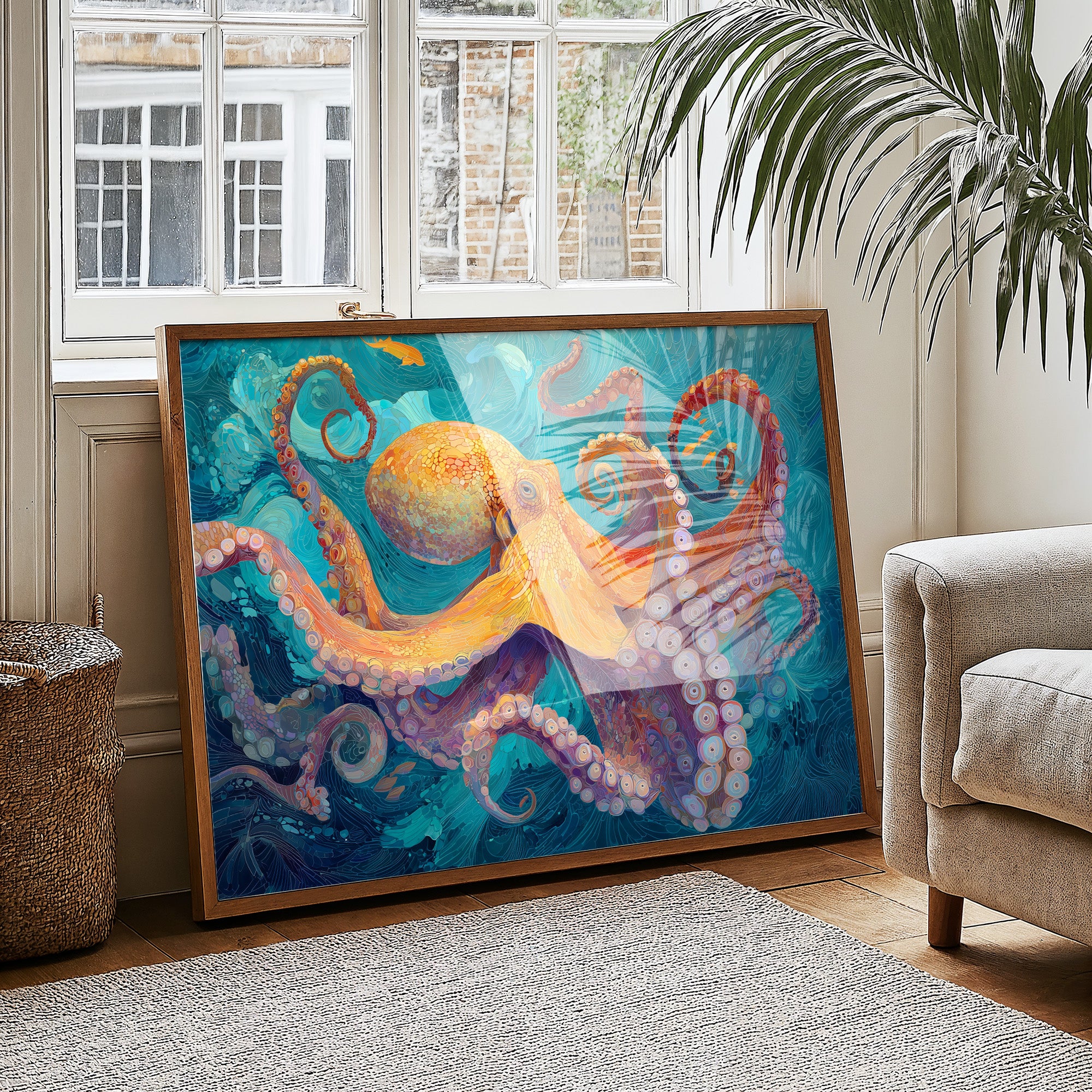 Copper Tentacles Dance Through Turquoise