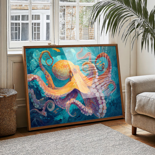 Copper Tentacles Dance Through Turquoise