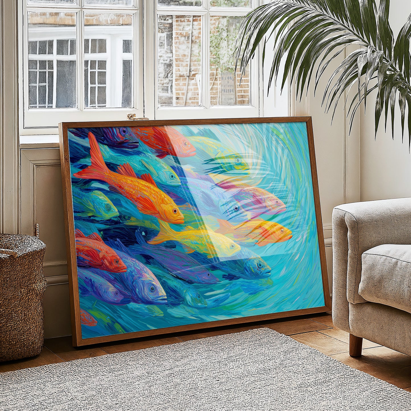 Vibrant Shoal Rides Turquoise Currents