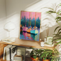 Pastel Fleet At Twilight Harbor