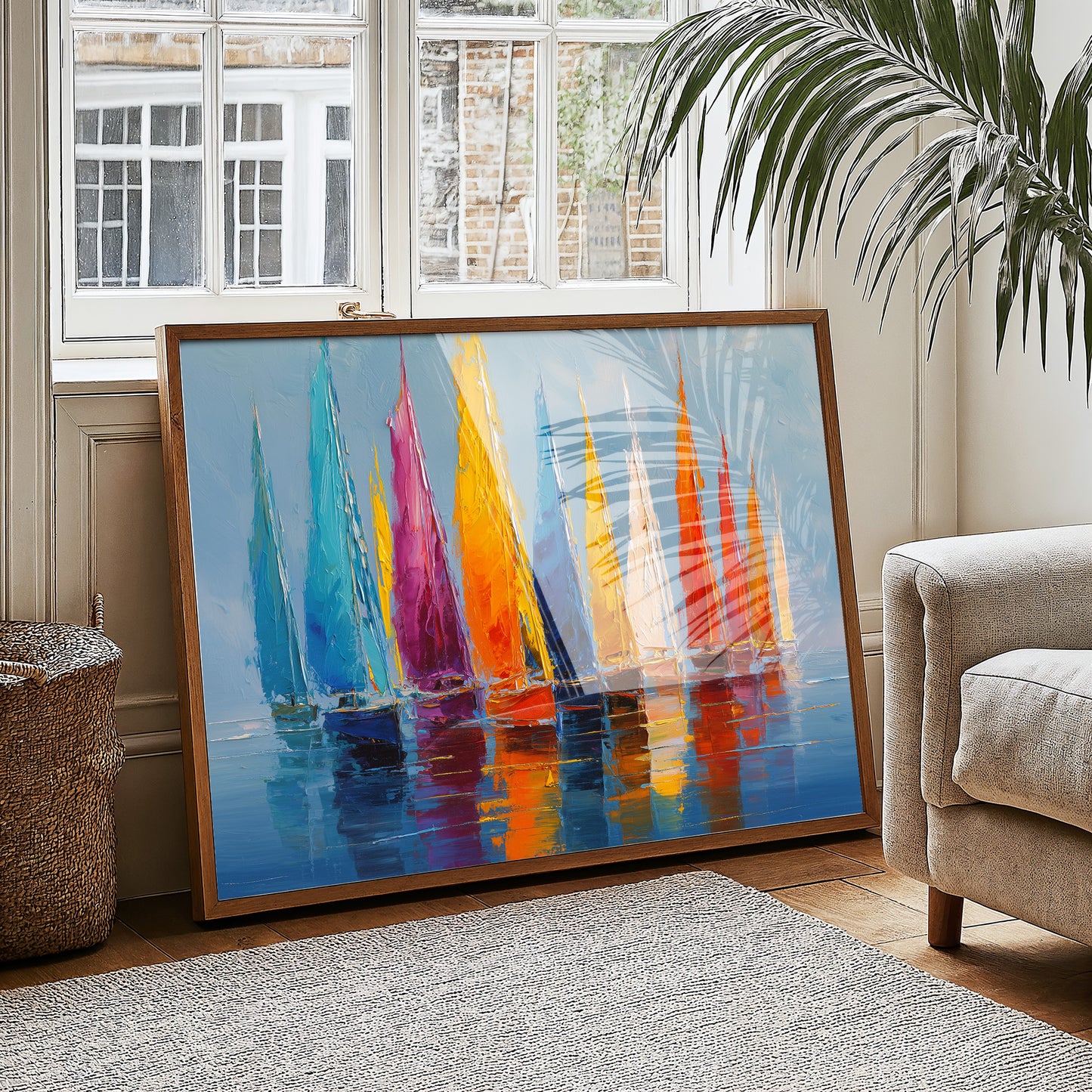 Vibrant Fleet Dances On Blue