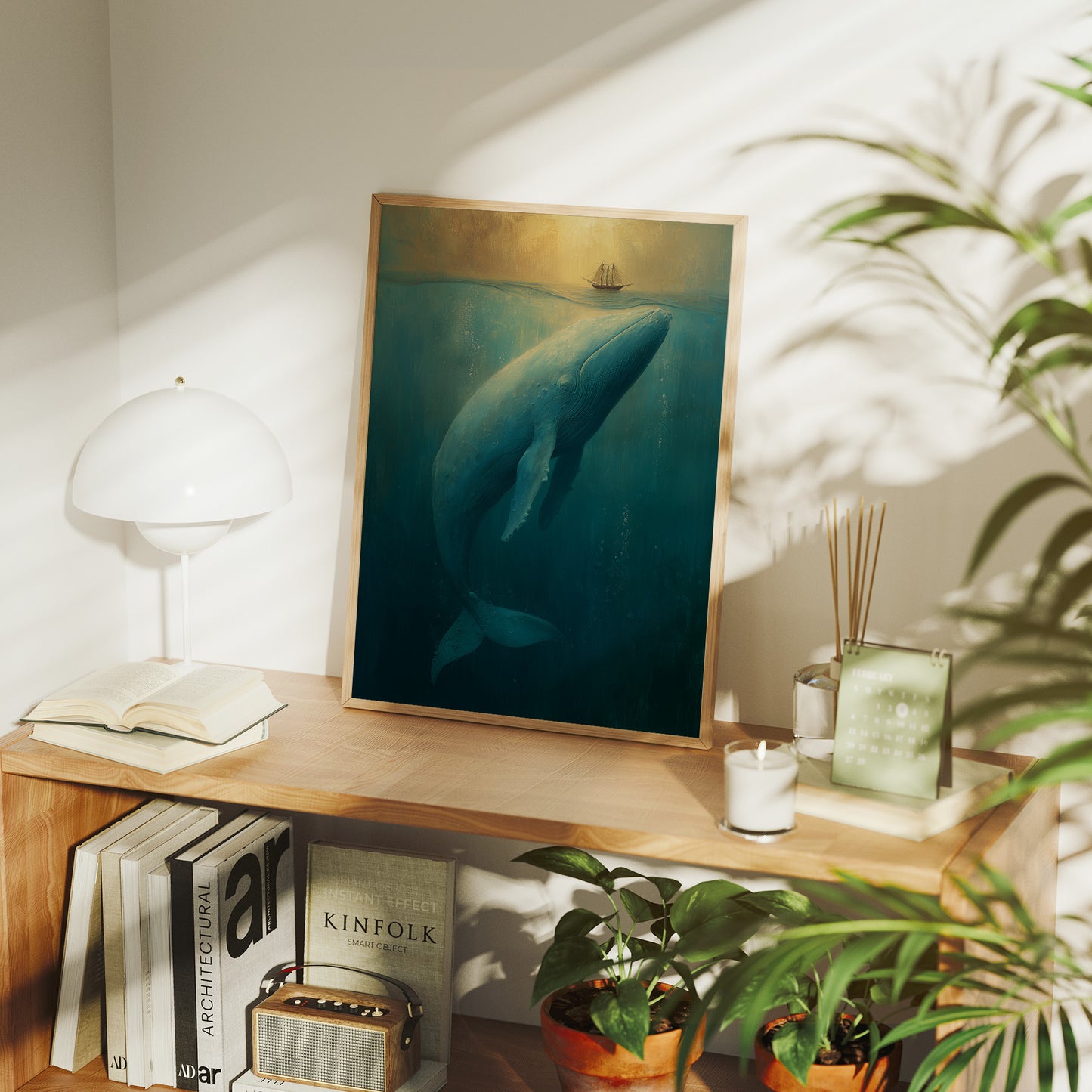 Gentle Giants Below Tiny Ships