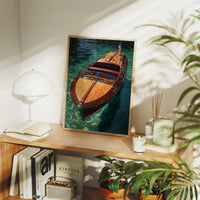 Mahogany Glides Through Emerald Waters