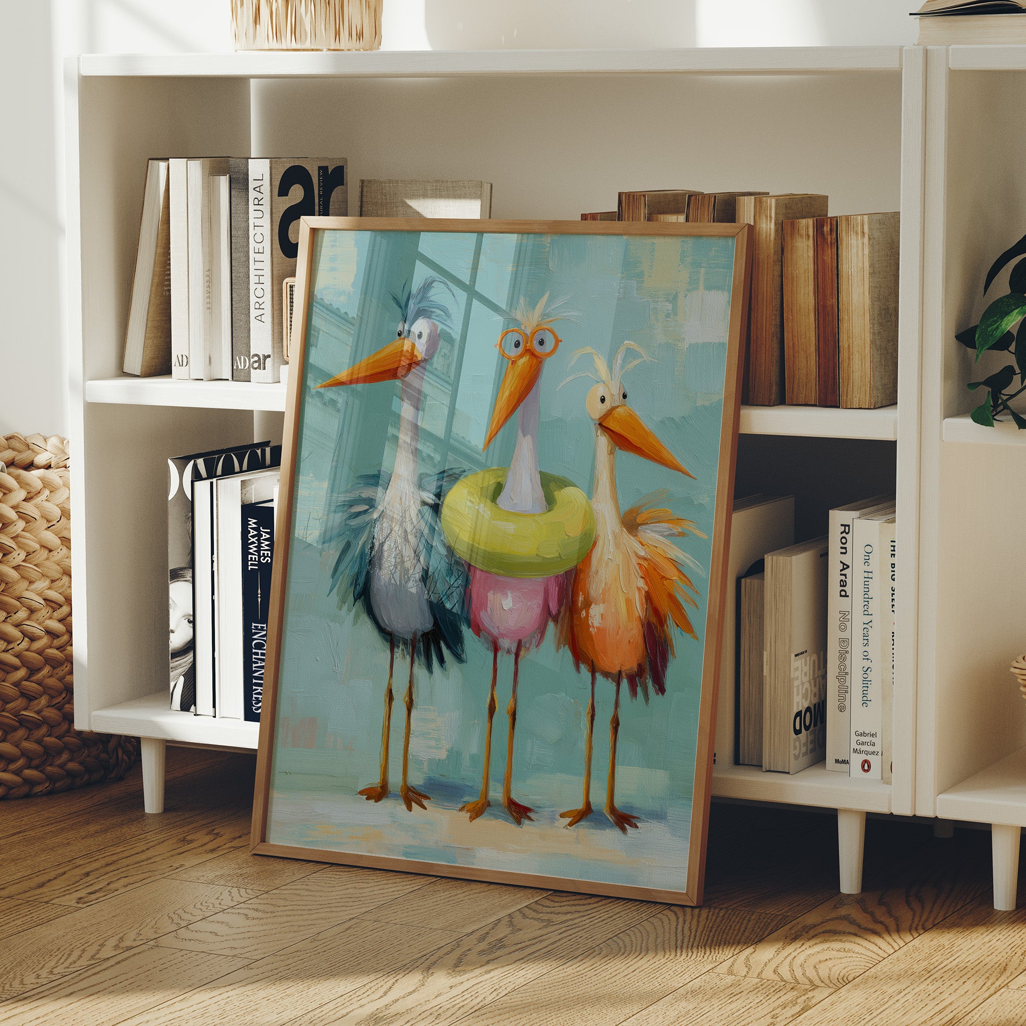Feathered Trio's Whimsical Gathering