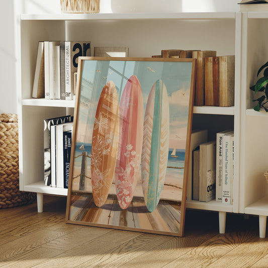 Coastal Boards Await Summer Waves