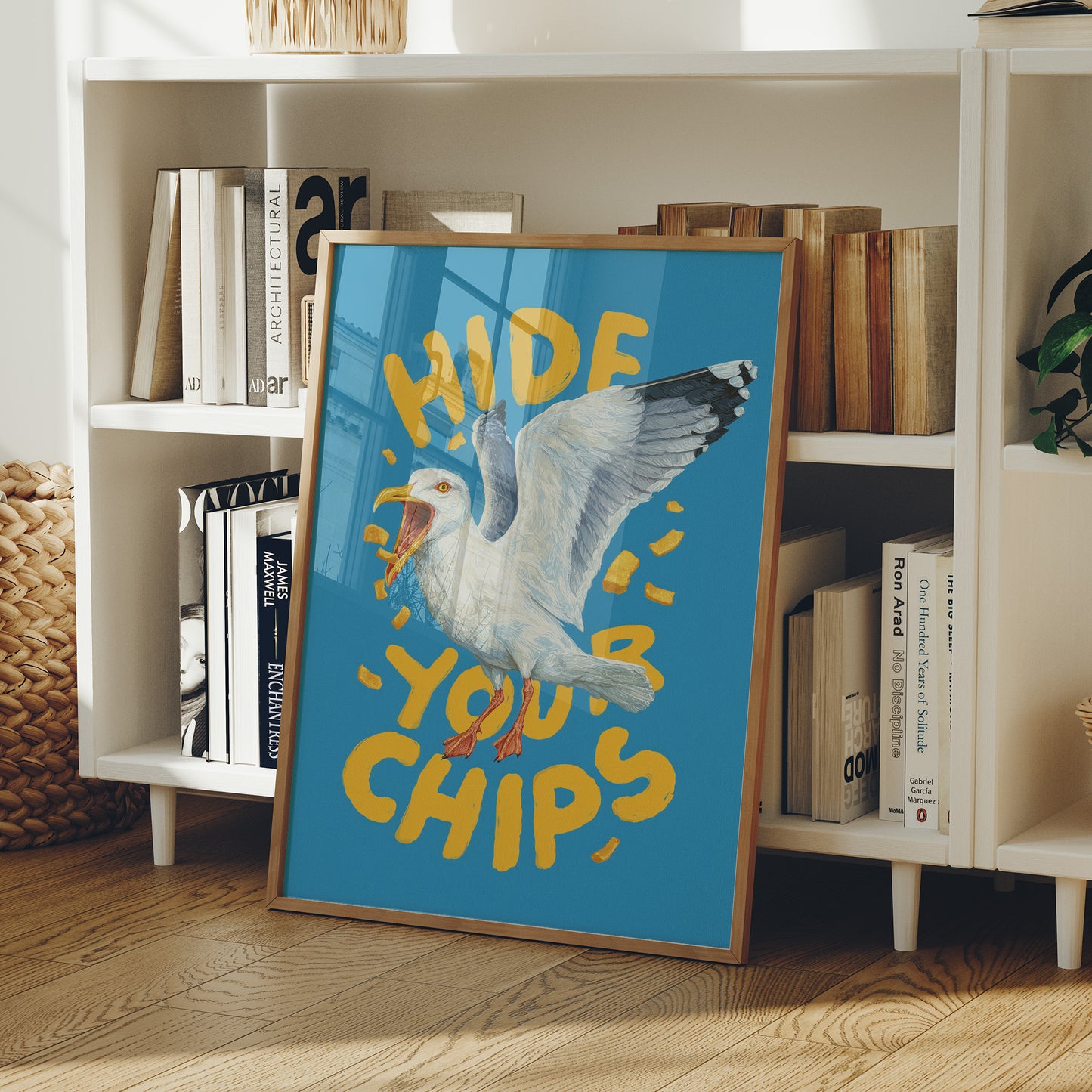 Seaside Warning in Bold Typography