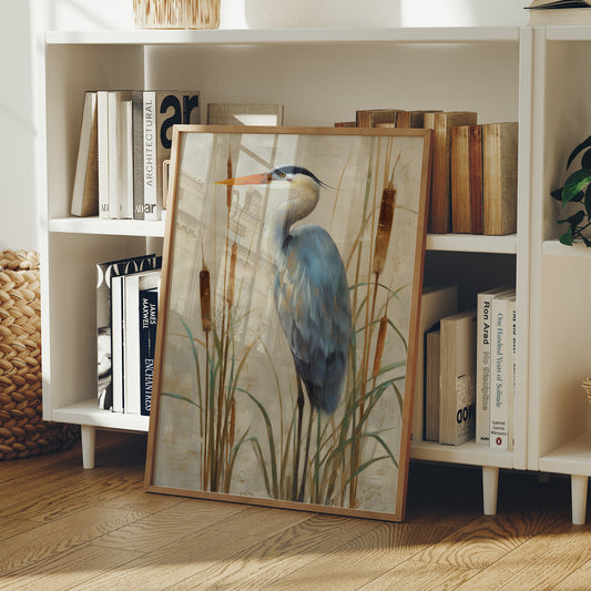 Wetland Guardian Among Cattails