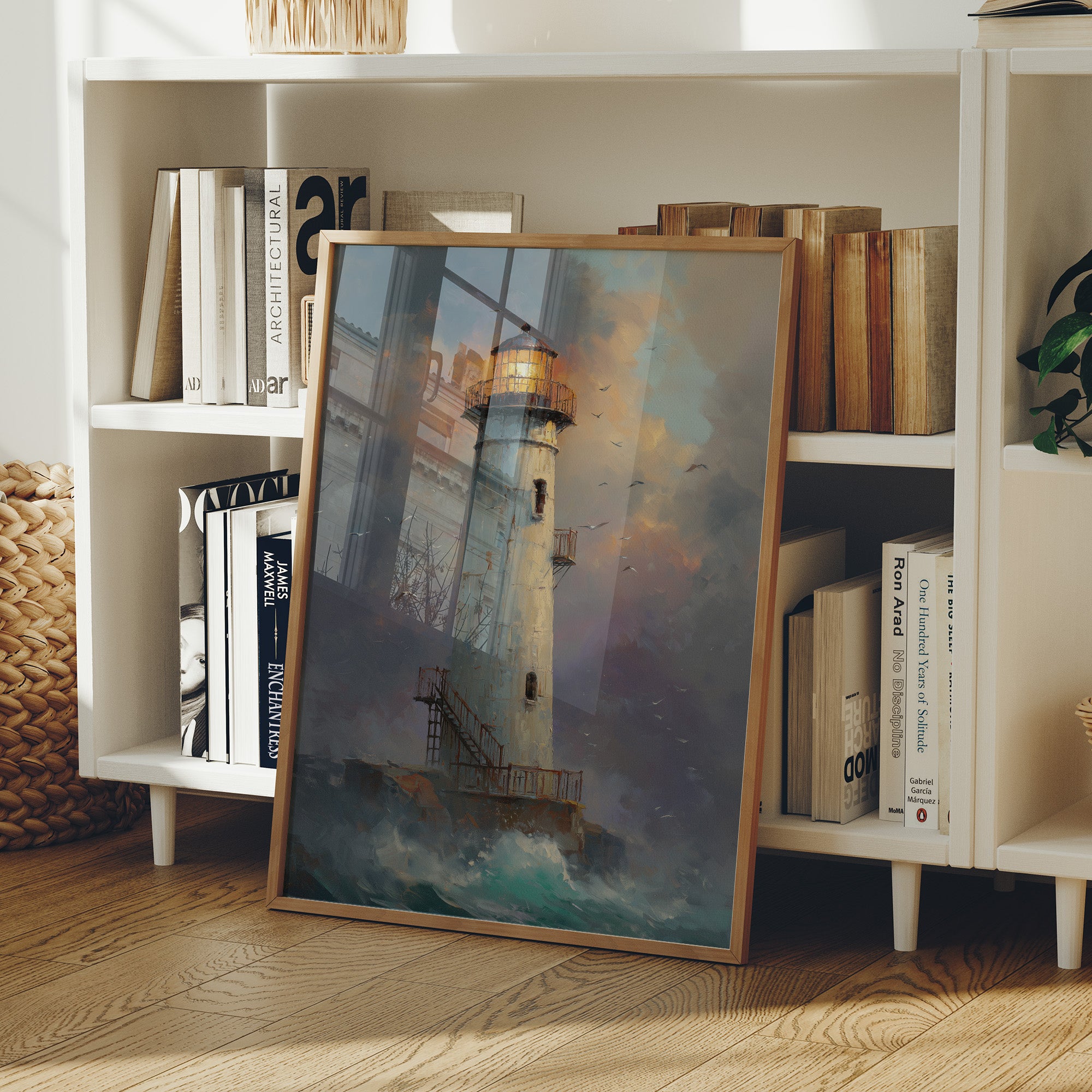 Illuminated Guardian Against Twilight Storm