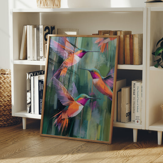 Emerald Symphony of Nectar Seekers