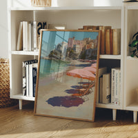 Coral Parasols Guard Mediterranean Dreams