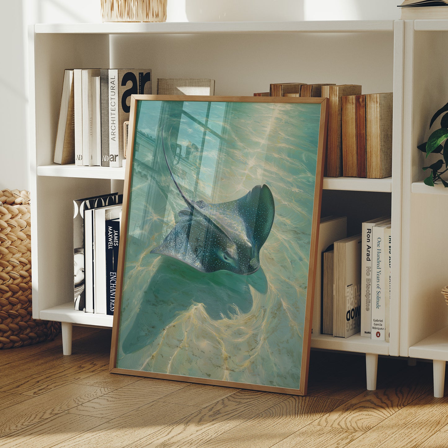 Spotted Grace Glides Through Jade Waters