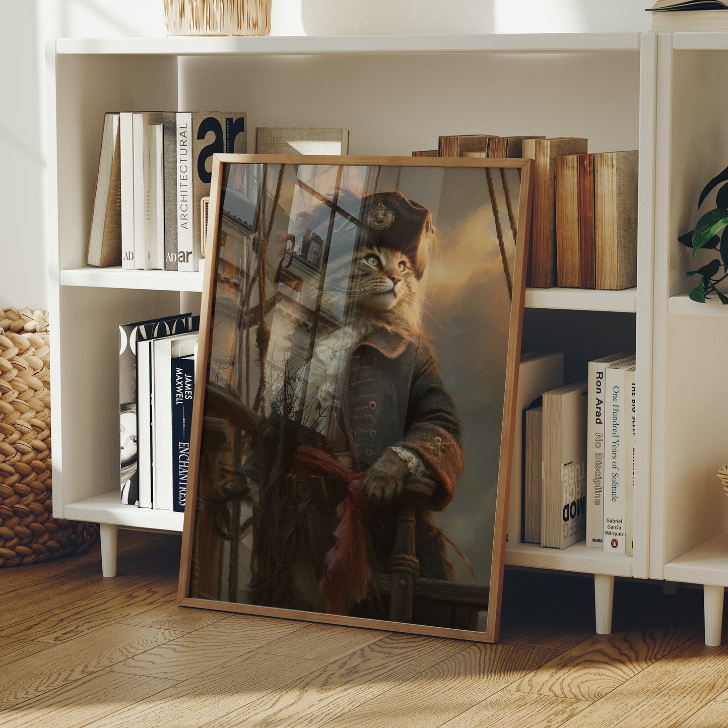 Feline Captain Navigates Golden Seas