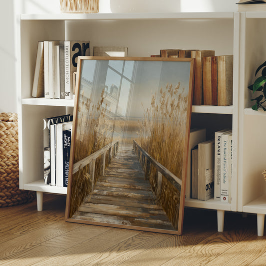 Shoreline Whispers Through Golden Reeds