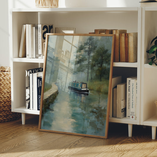 Narrowboat Whispers Through Mist