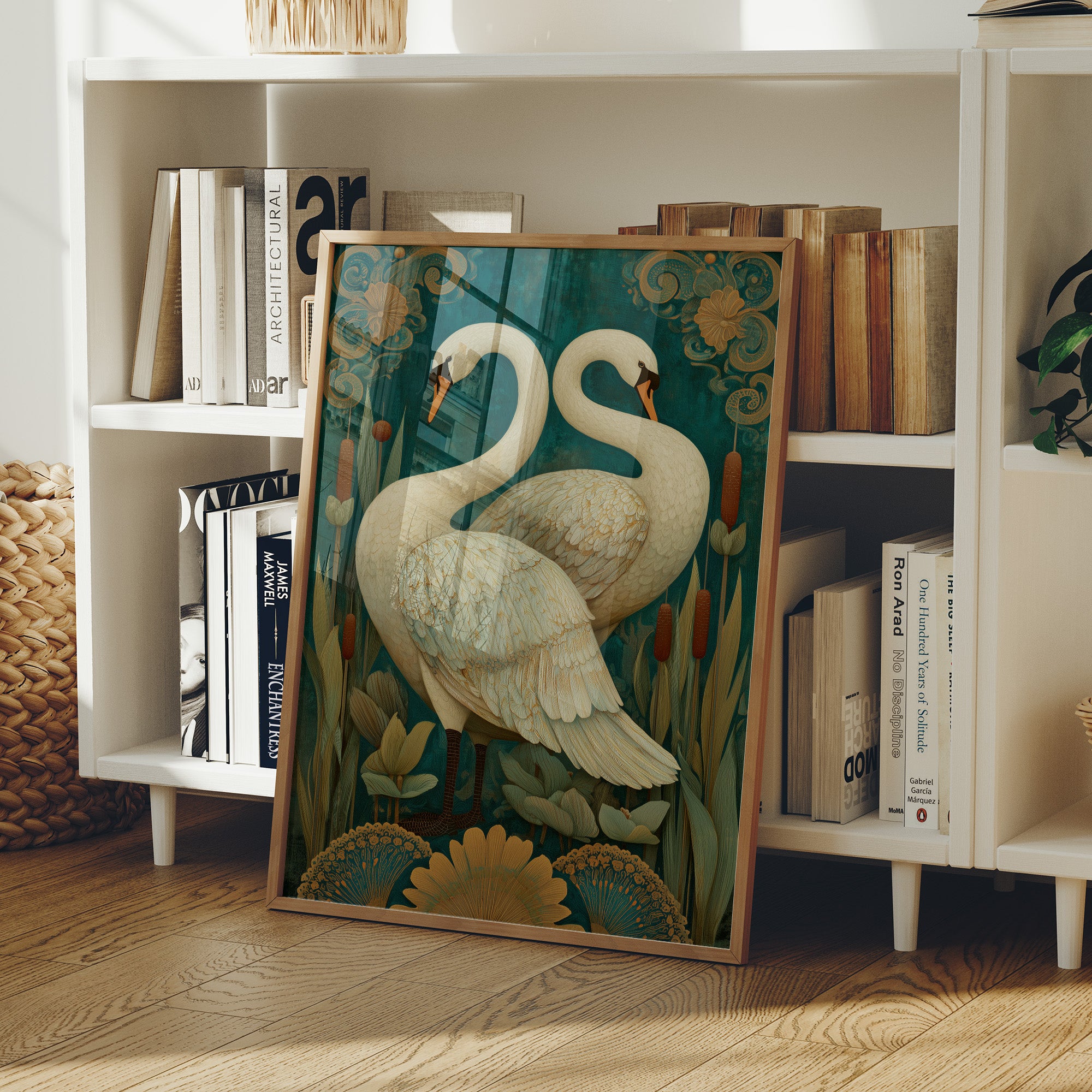 Elegant Duet Against Emerald Waters