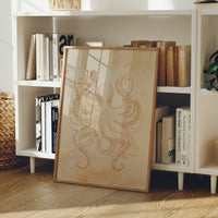 Tentacles Embrace Sepia Dreams