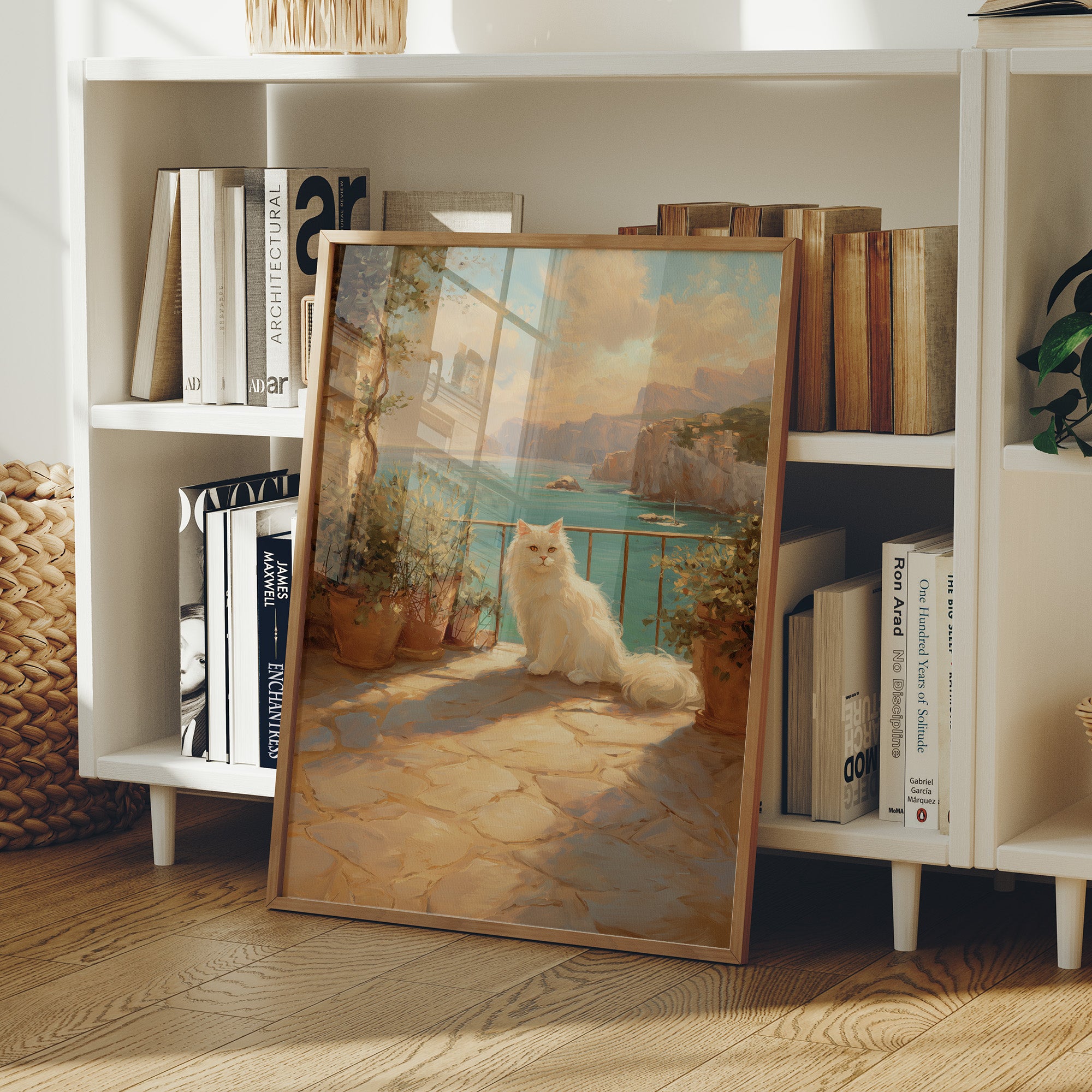 Mediterranean Guardian Basks in Coastal Light