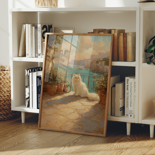 Mediterranean Guardian Basks in Coastal Light