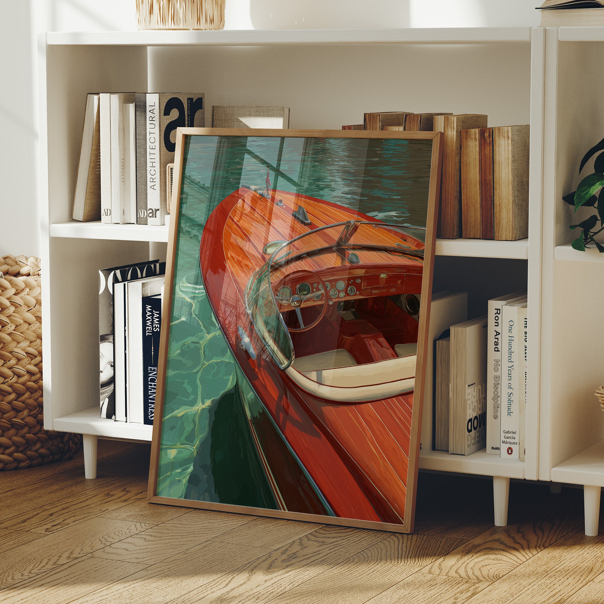 Mahogany Glides Through Emerald Waters