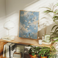 Seagulls Traverse Azure Freedom