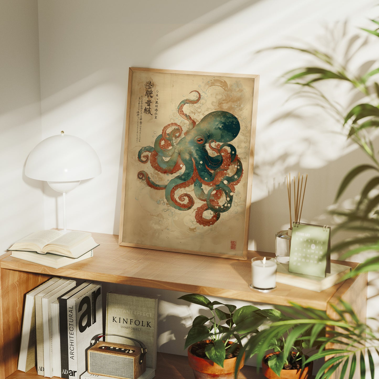 Emerald Tentacles Embrace Ancient Scrolls