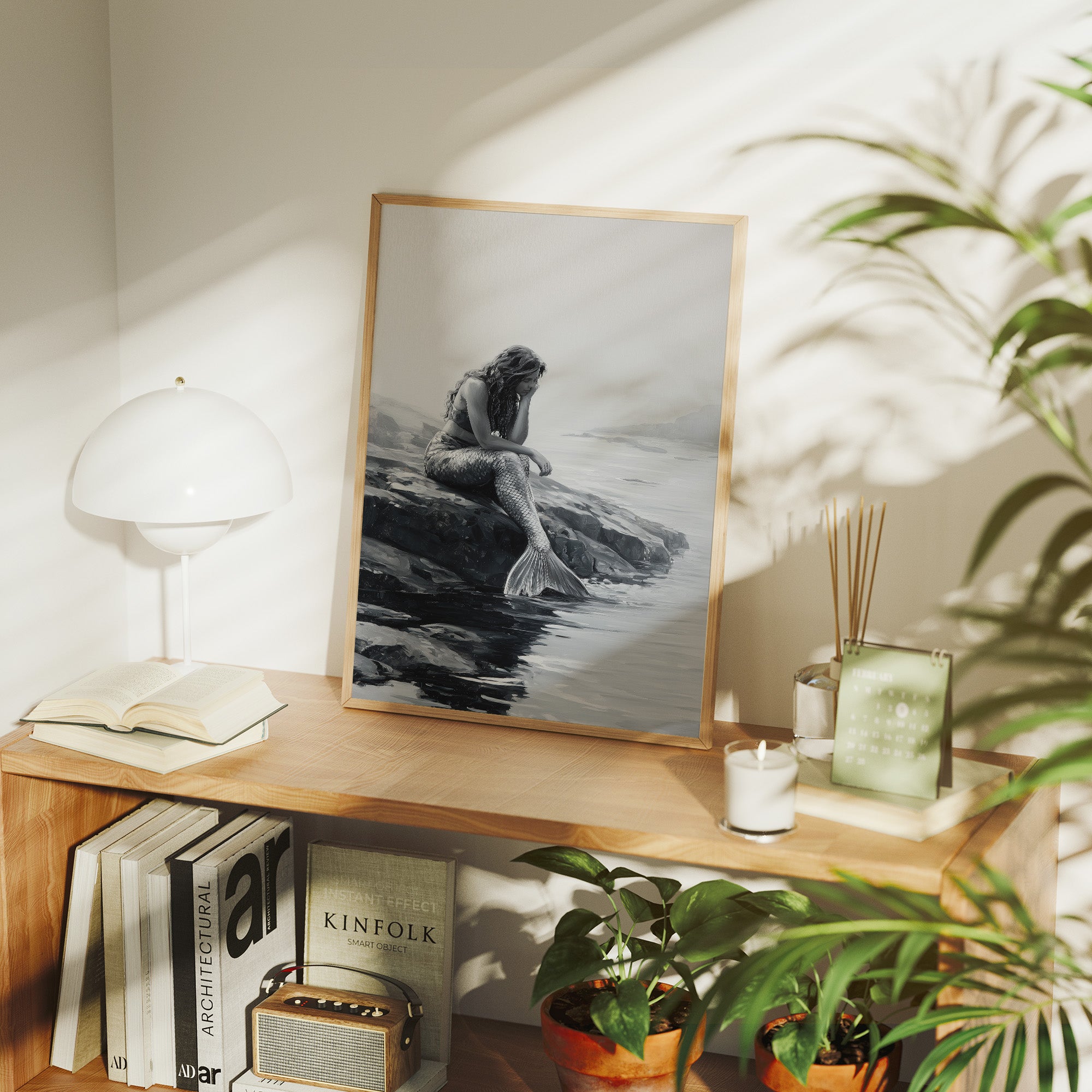 Monochrome Myths At Ocean's Edge
