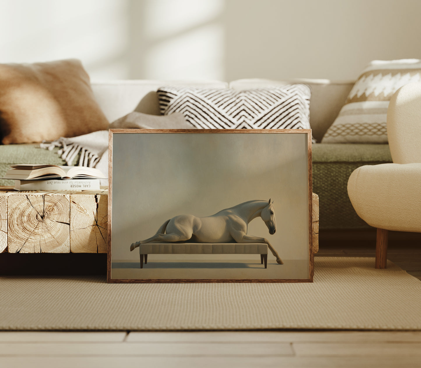 Equine Repose in Surreal Elegance
