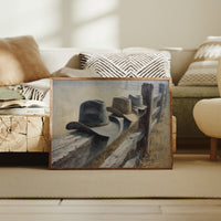 Weathered Legacy: Cowboy Hats at Rest
