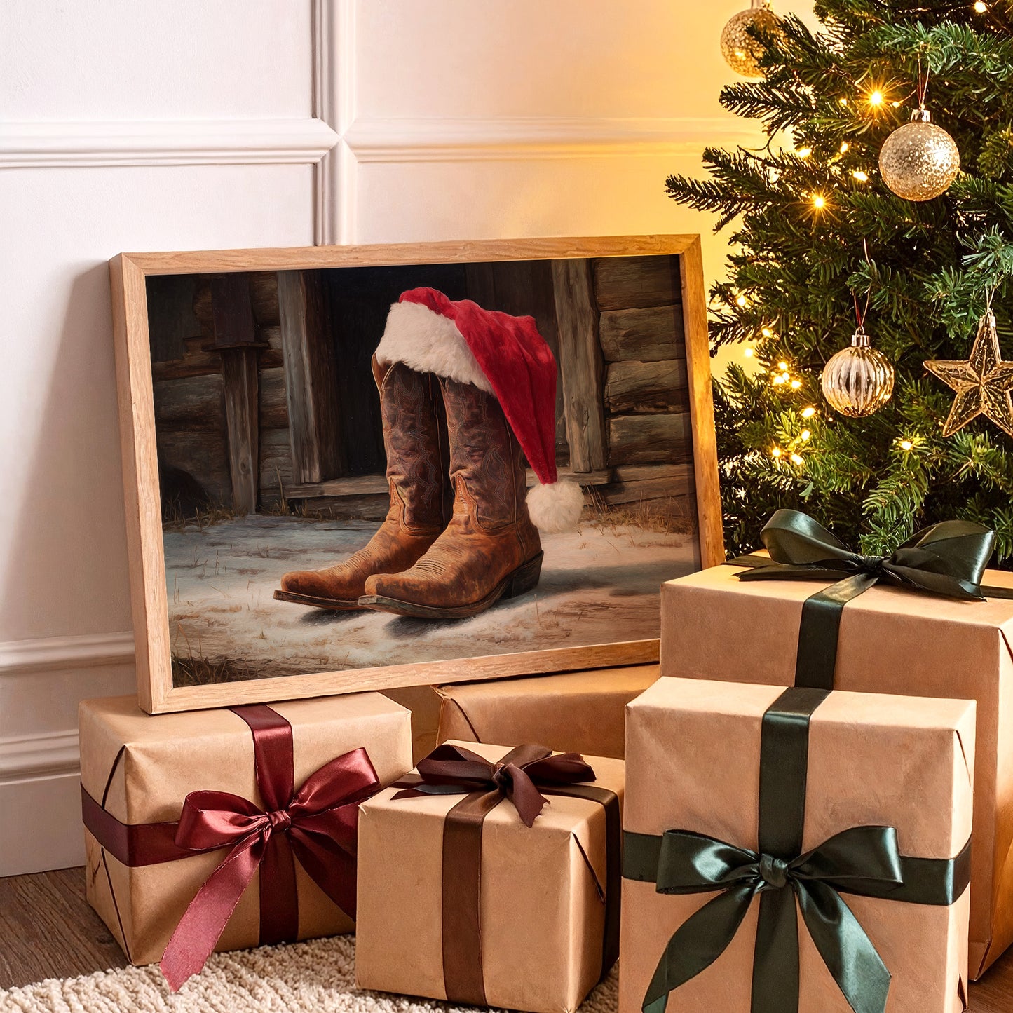 Rustic Holiday: Cowboy Boots Meet Christmas Spirit