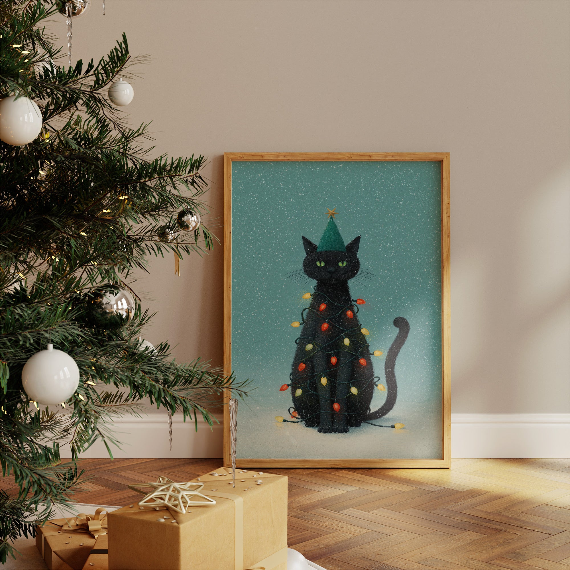 Festive Feline's Holiday Mischief