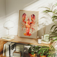 Crimson Tides: Watercolor Crustacean Study