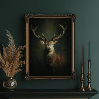 Antlers Against the Forest Depths