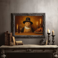 Distinguished Feline's Thanksgiving Feast