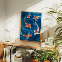 Vermillion Dancers in Azure Whirlpool