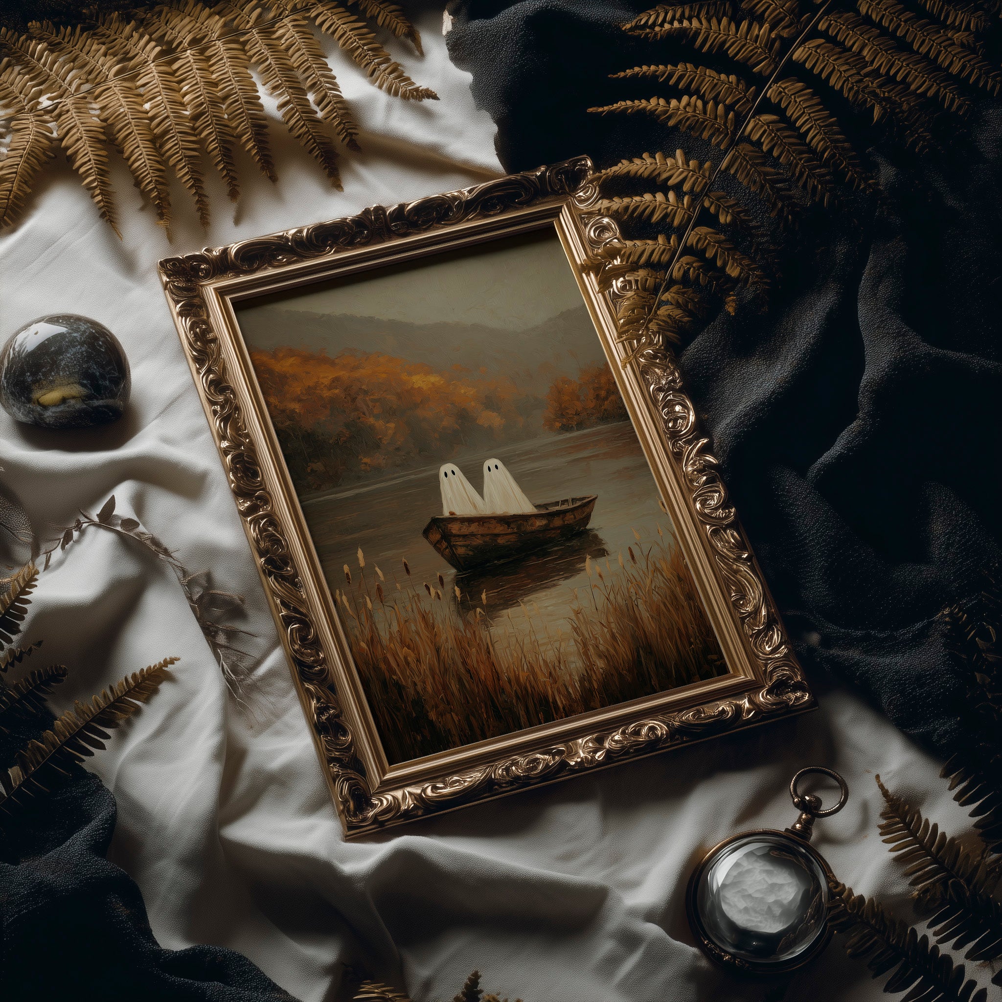 Ghostly Voyage Through Autumn Mist