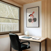 Zebra Cherries Tied With Coral Silk