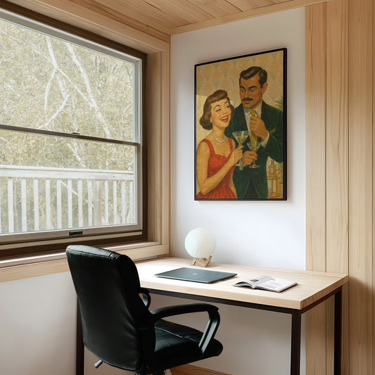 Cocktail Hour Whispers in Golden Wallpaper