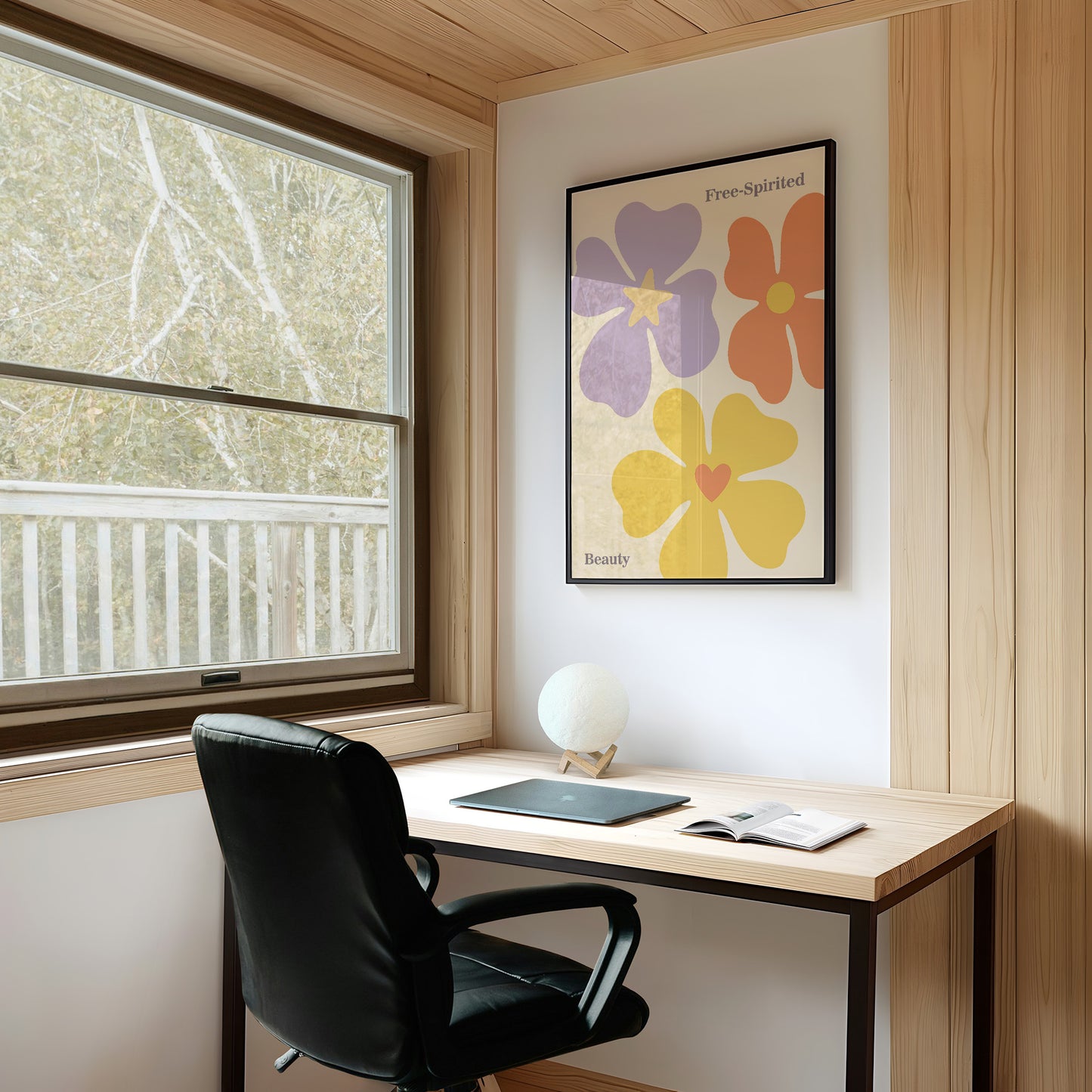 Blossoms of Joy: Retro Floral Symphony