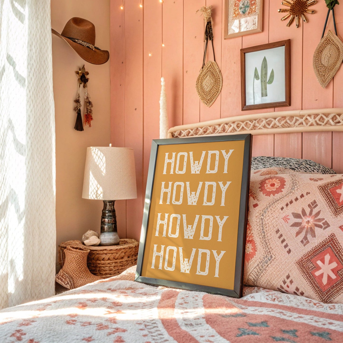 Western Greetings On Golden Amber