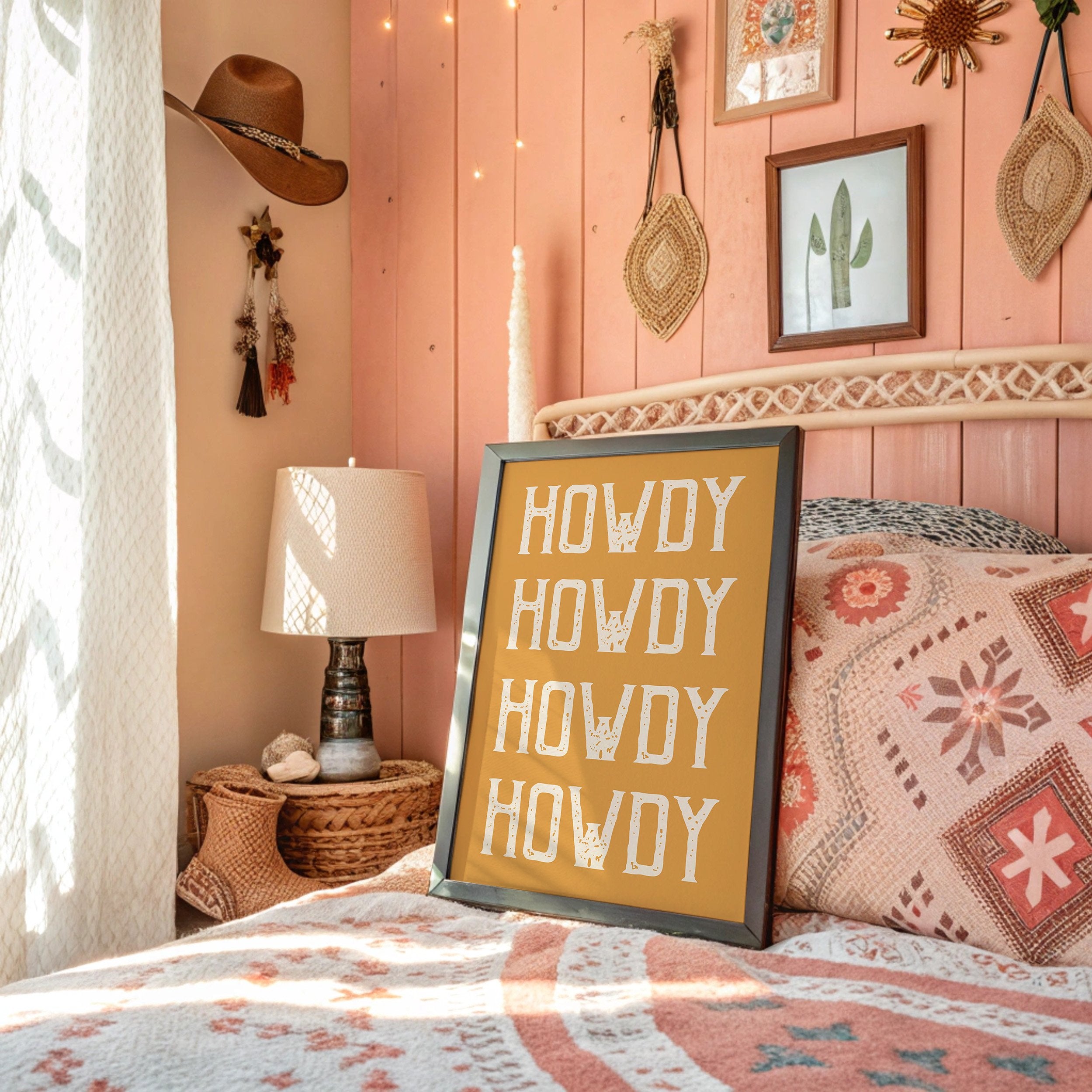 Western Greetings On Golden Amber