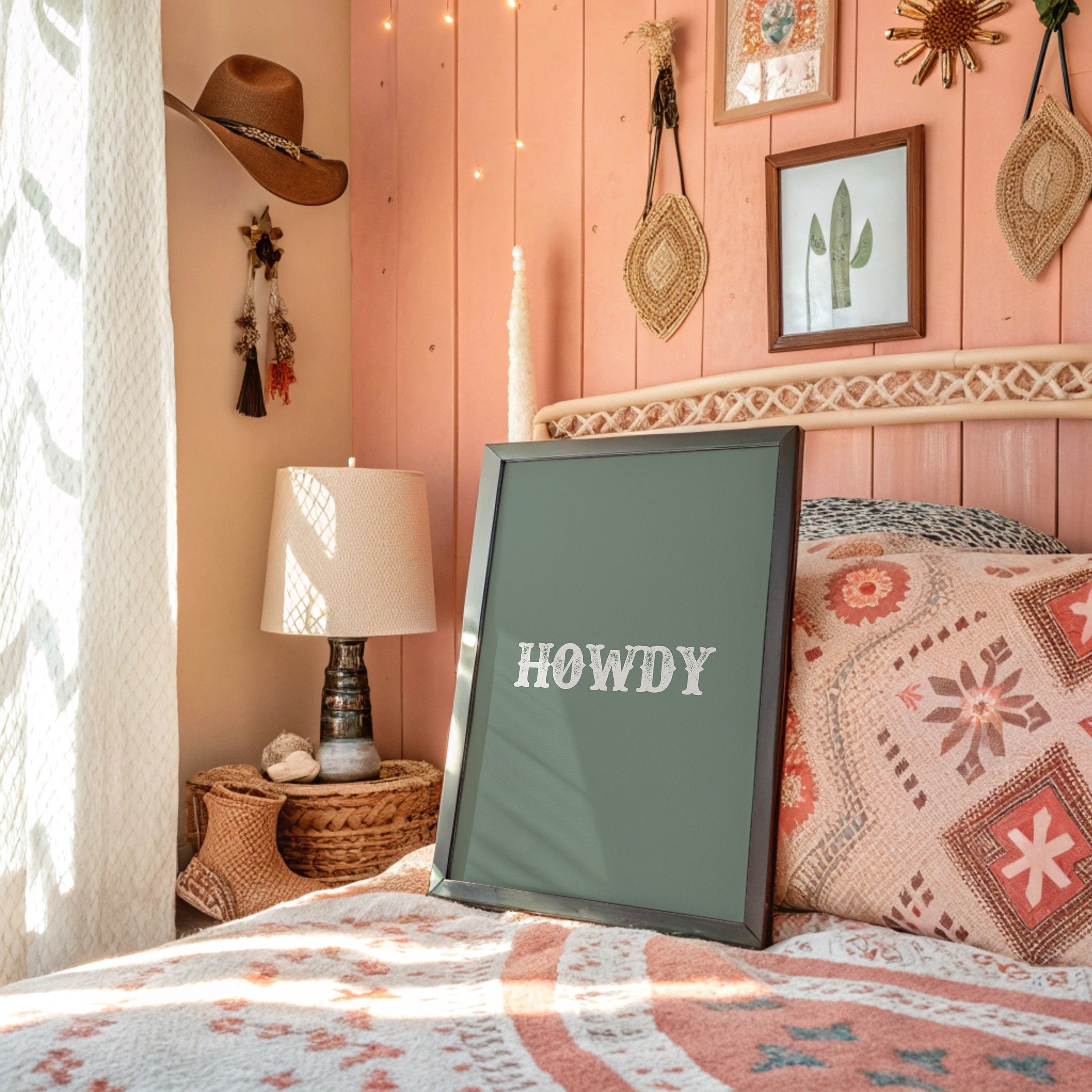 Howdy Western Minimalist in Green