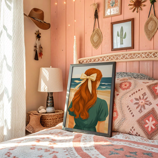 Copper Waves Meet Ocean Blue