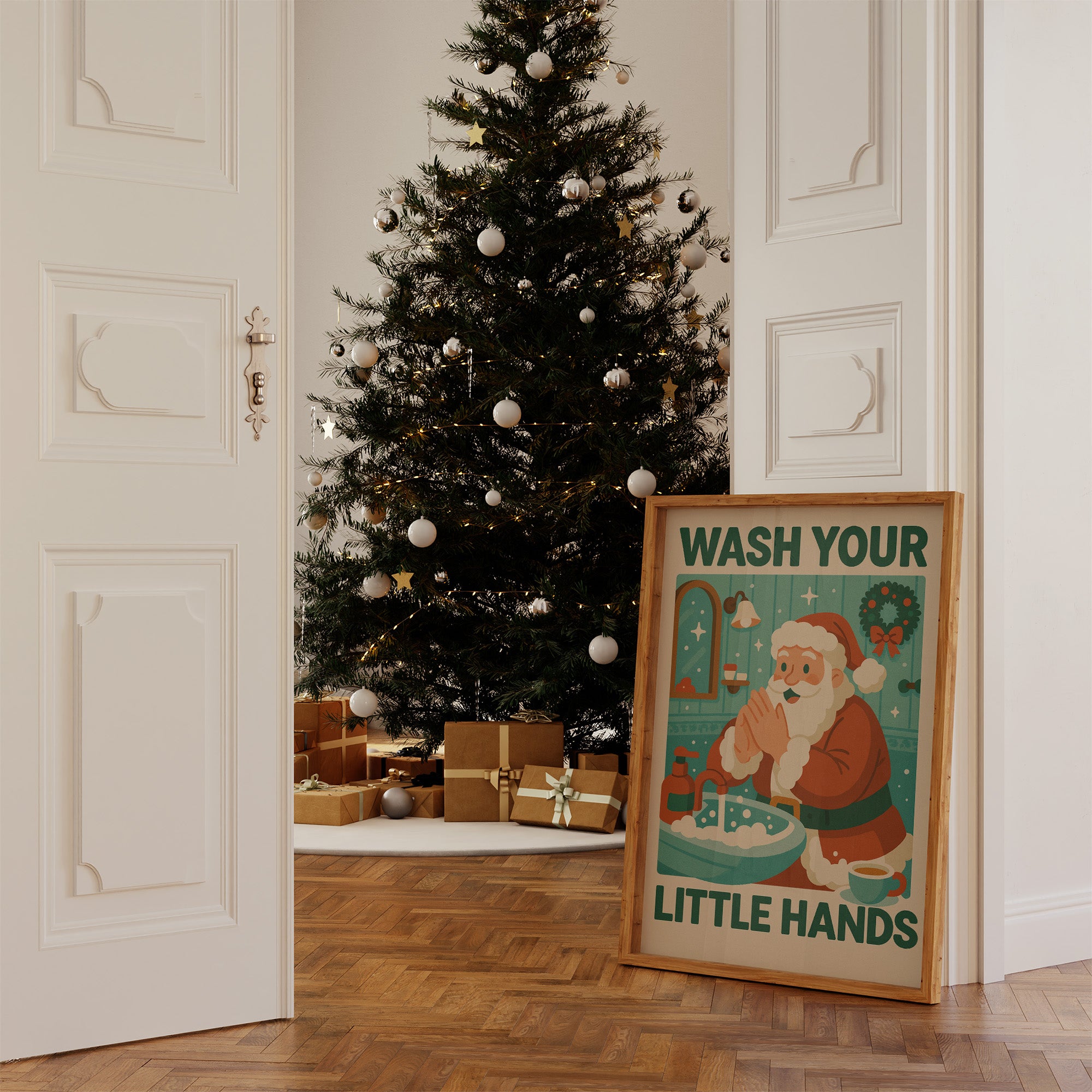 Retro Santa's Hygiene Reminder