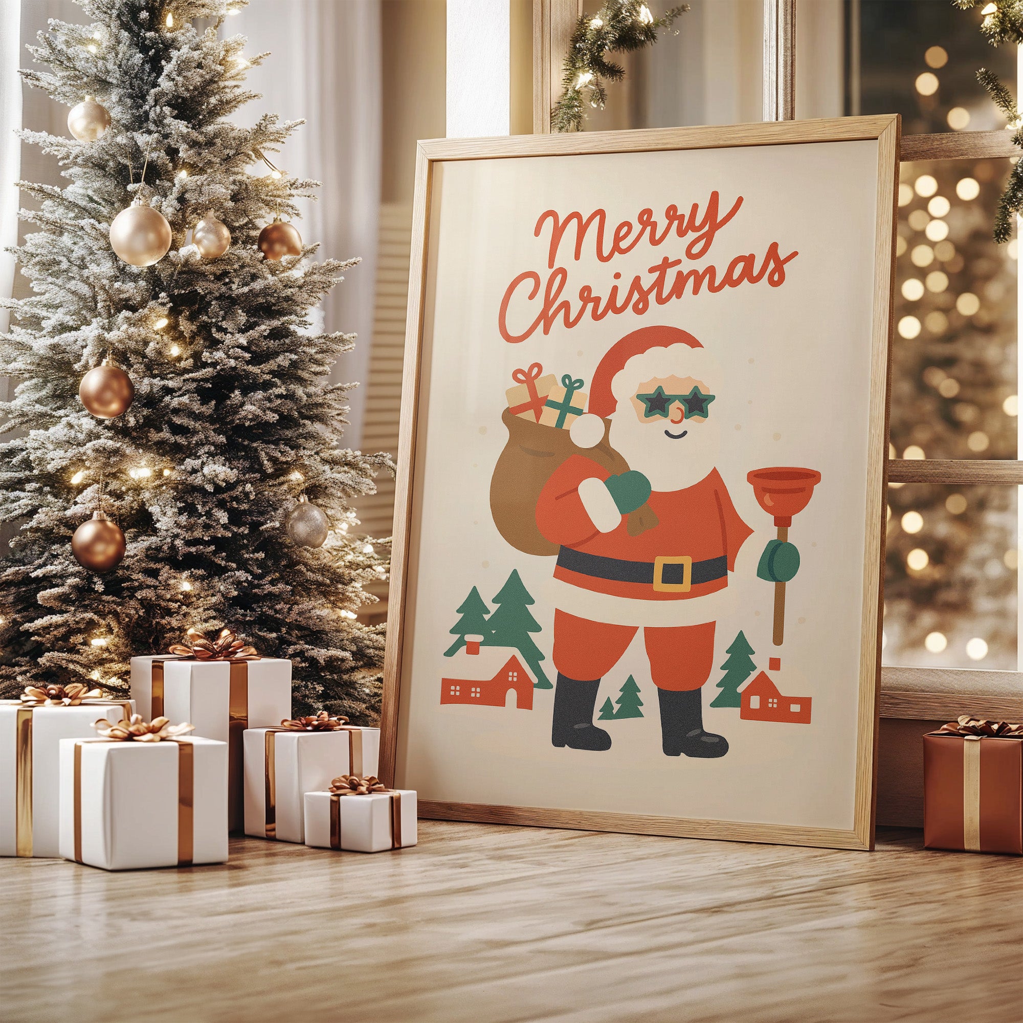 Retro Santa Brings Holiday Cheer