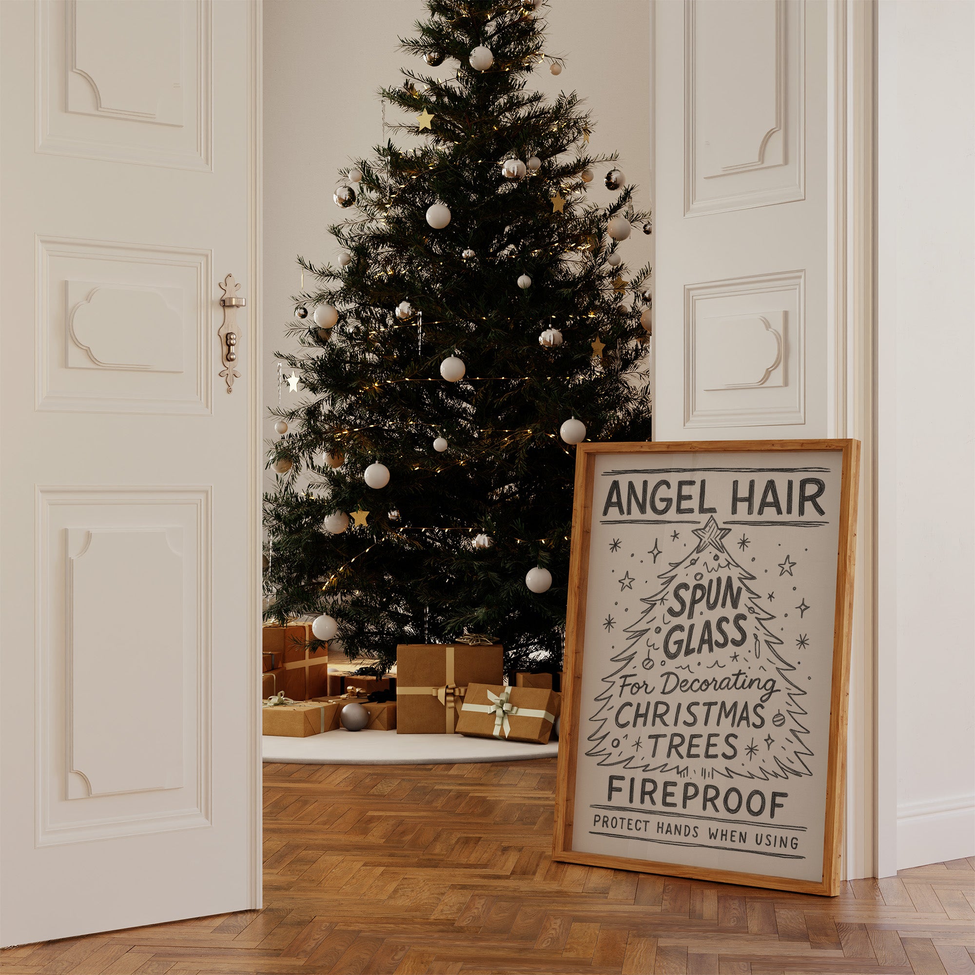 Vintage Holiday Instructions Framed
