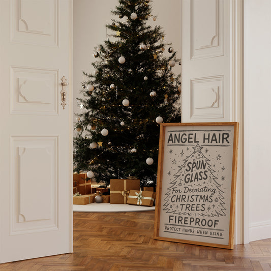 Vintage Holiday Instructions Framed