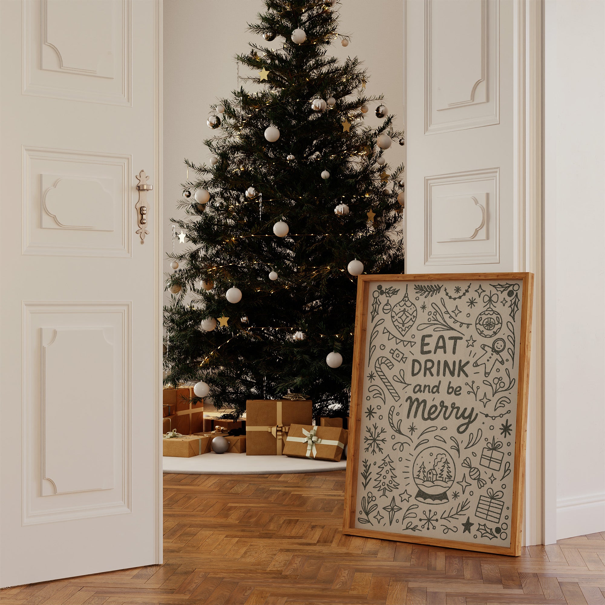 Holiday Cheer In Simple Lines