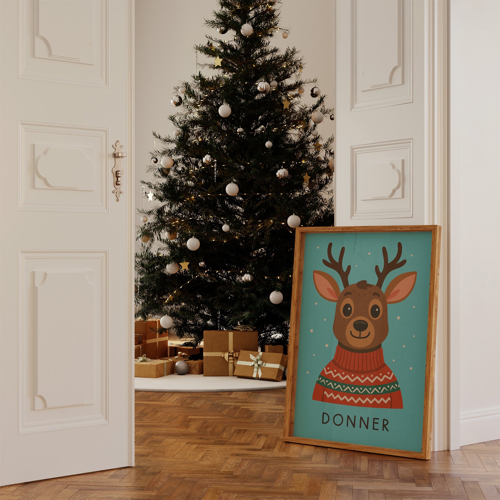 Holiday Reindeer In Festive Sweater