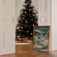 Alpine Village Under Winter Stars